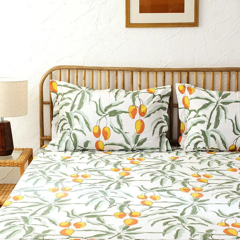Amra Cotton Bedsheet (Orange) - 180 TC media 3