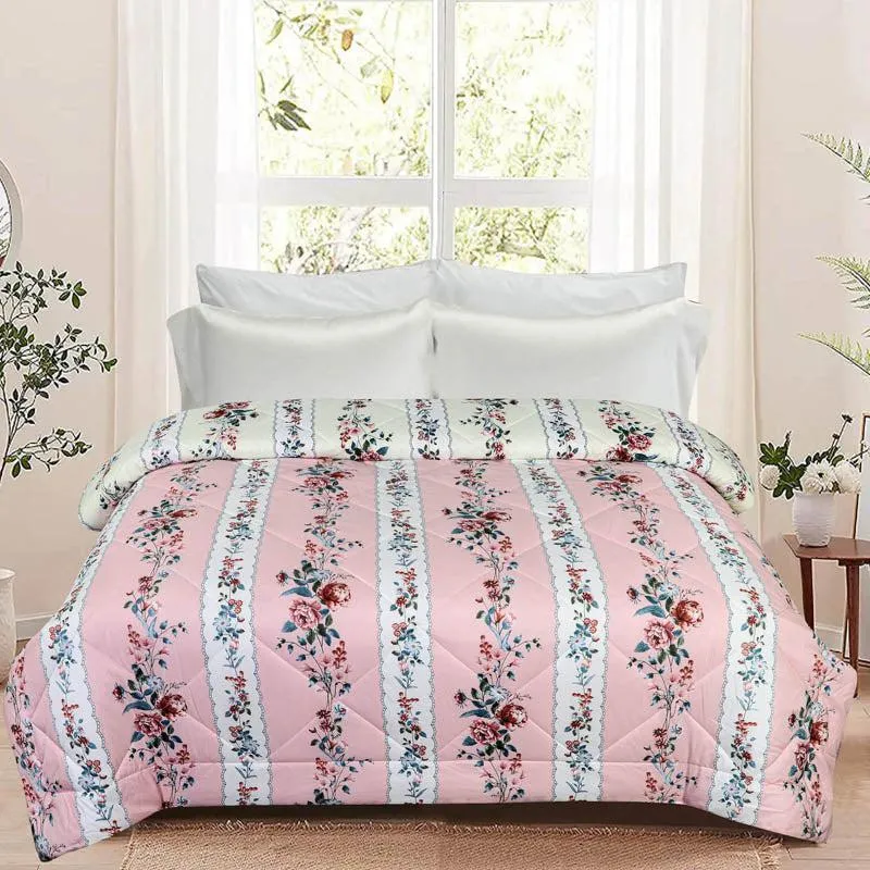 Lorelai Floral Cotton Reversible Comforter - 220 GSM media 1