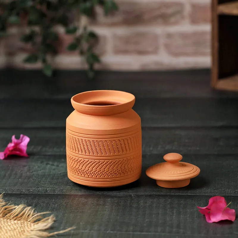 Clay Curve Terracotta Jar - 420 mL media 3