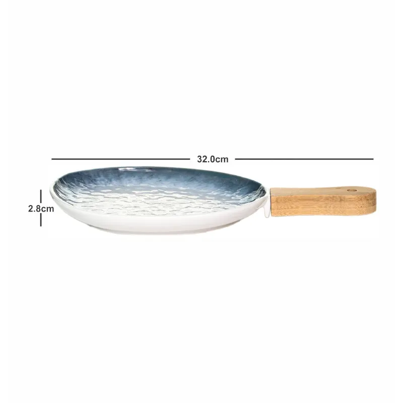 Nomura Abstract Porcelain Platter - Blue media 4