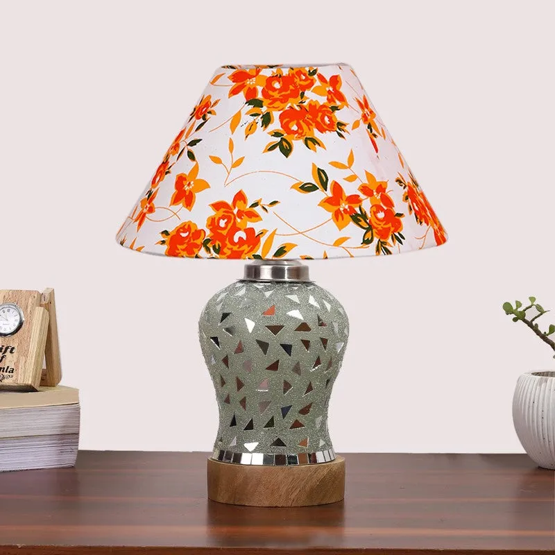Liora Fleur Cone Wooden Table Lamp - Multicolor media 4
