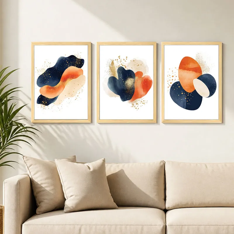 Chromis Abstract Color Wall Art With Frame - Set Of Three media 2