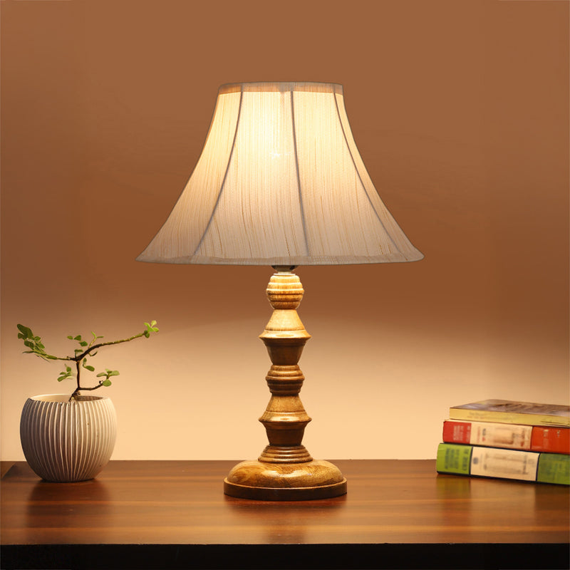 Twistra II Timber Wooden Table Lamp - White,Brown
