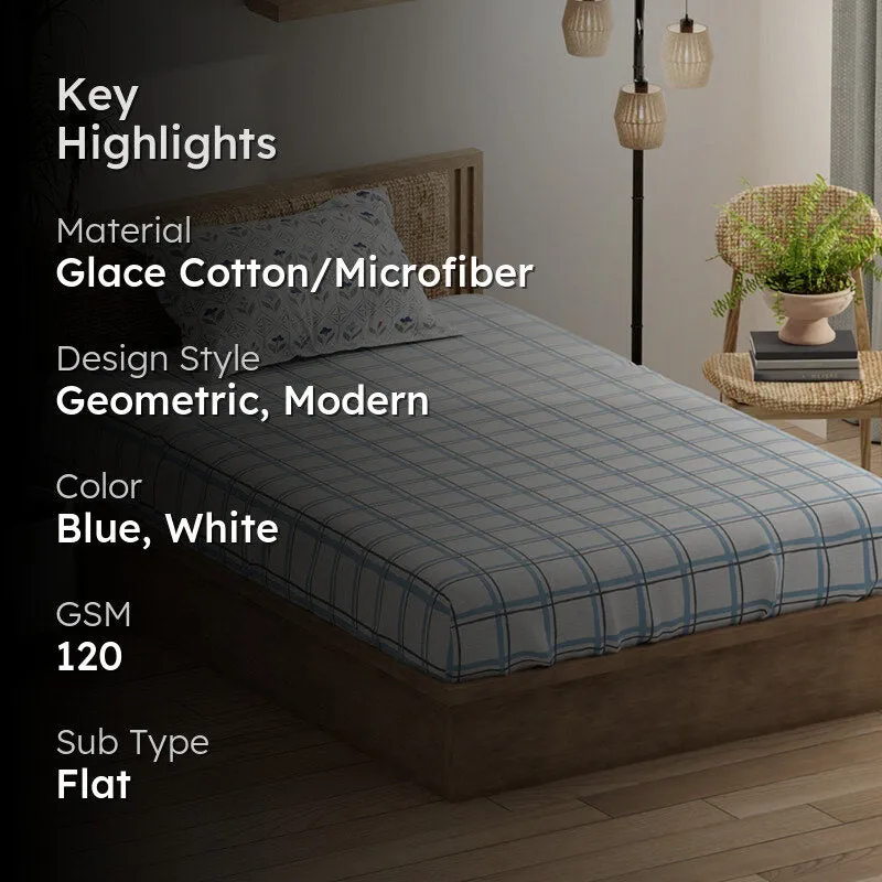 Hadow Geometric Microfiber Bedsheet - 120 GSM media 2