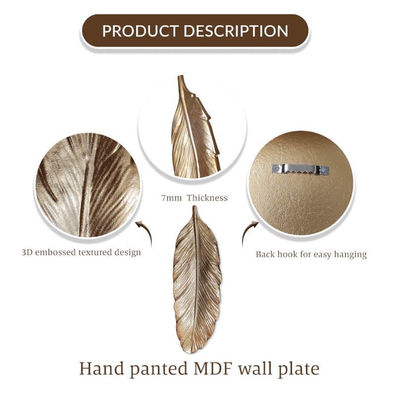 Feathery MDF Wall Accent - Set Of Two media 4