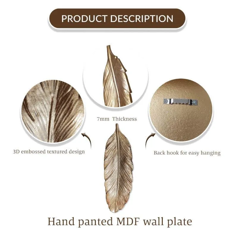 Feathery MDF Wall Accent - Set Of Two media 4