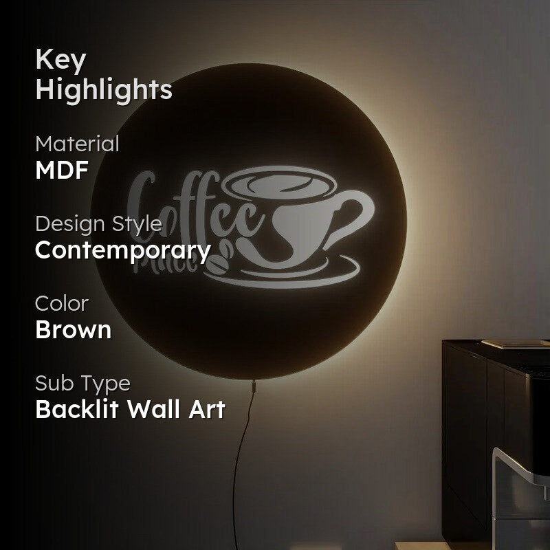 GlowGrain Backlit MDF Wall Accent media 2