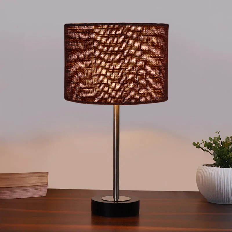 Sienna I Rodin Wooden Table Lamp - Brown,Silver,Black media 2