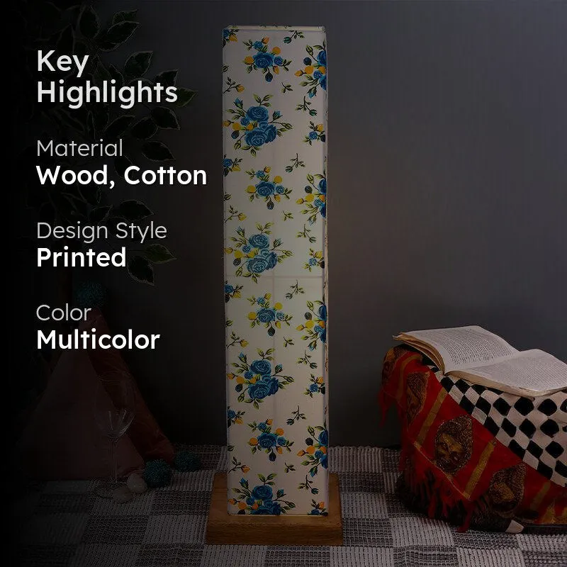 Alba Wooden Tower Floor Lamp - Black & White media 2