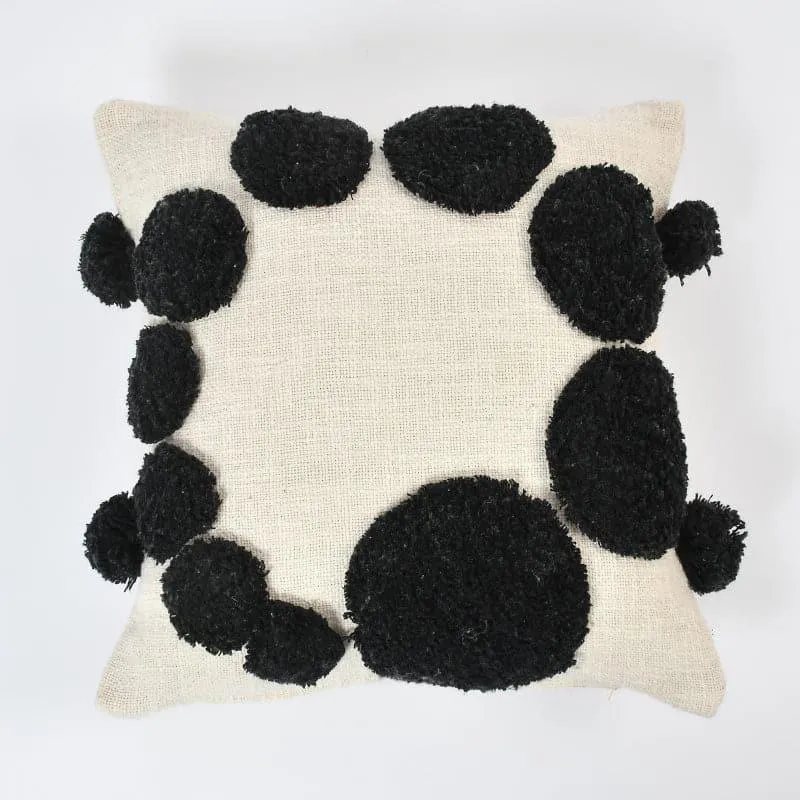 Bubble Bloom Tufted Cushion Cover (Brown) - Set Of Two media 3