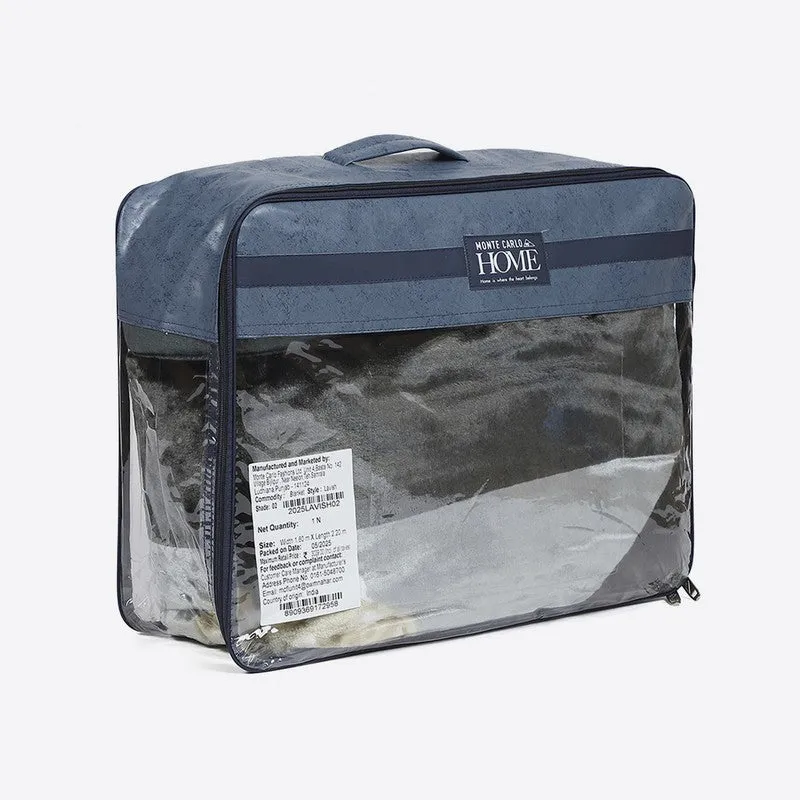 Monte Carlo Midnight Blossom Throw Blanket - 895 GSM media 7