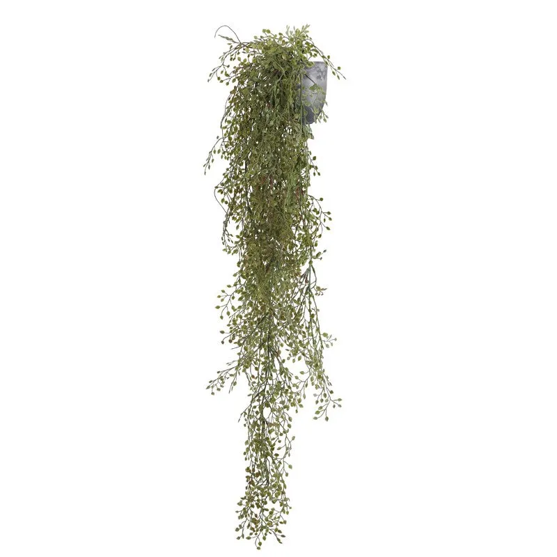 Artificial Bush Hanging Plant With Black Plastic Pot - 3.2 FT media 4