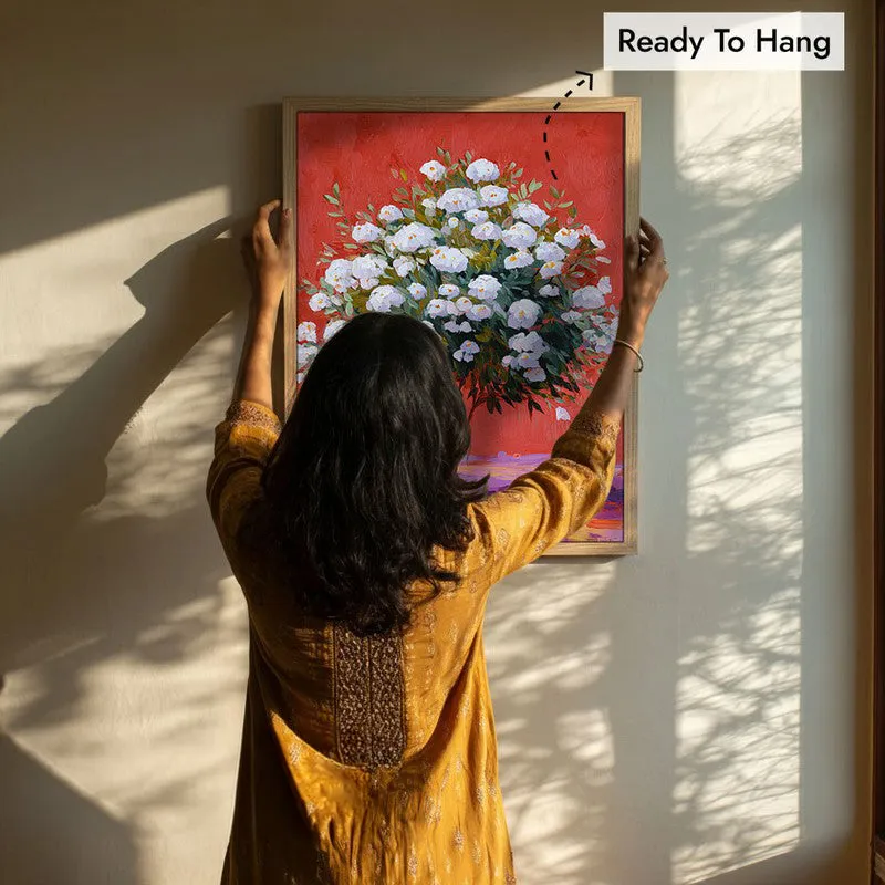 The Silent Orchard Canvas Wall Painting - Brown Frame media 8