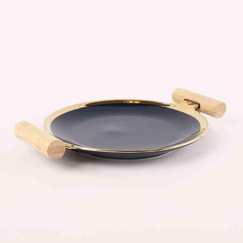 Moonshine Ceramic Platter With Handles - Royal Blue media 6
