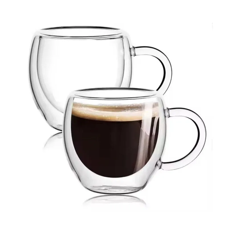 Elegant Glass Coffee Mug (250 mL Each) - Set Of Two media 3