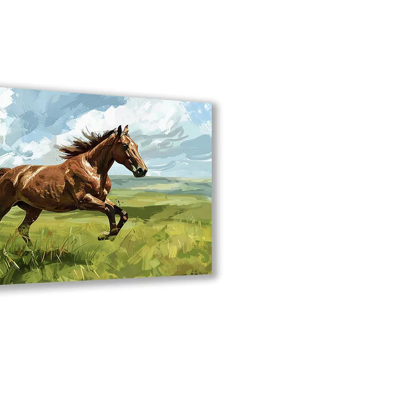 Galloping Roan Stallion Wall Art media 6
