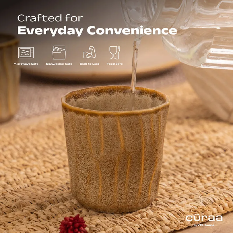 Cüraa  By YFL Home Rustic Facet & Flow Tumbler - 280 mL media 4