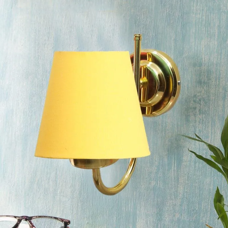 Galora Fabric & Metal Wall Lamp - Yellow media 3