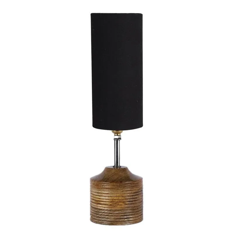 Solids Galore Fabric Table Lamp - Black,Brown media 4