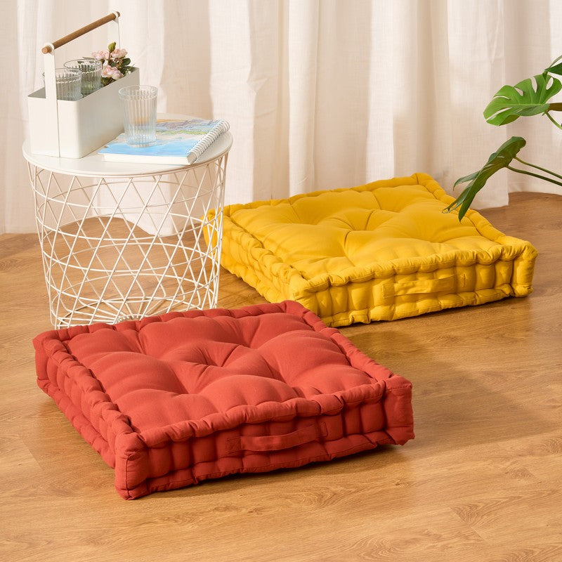 Marlon Floor Cushion (Orange) - Set Of Two media 8