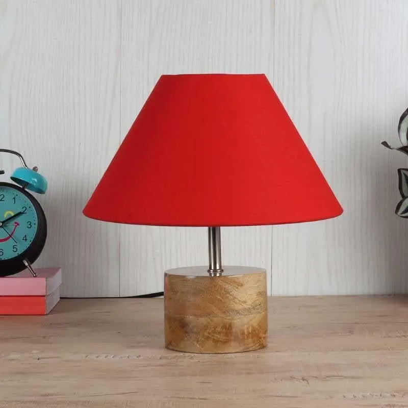 Malta Fabric Table Lamp - Red,Brown media 3