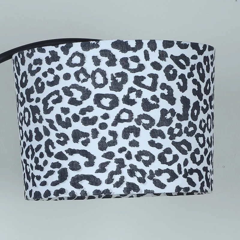 Leopard Hide Printed Arched Iron Floor Lamp media 4