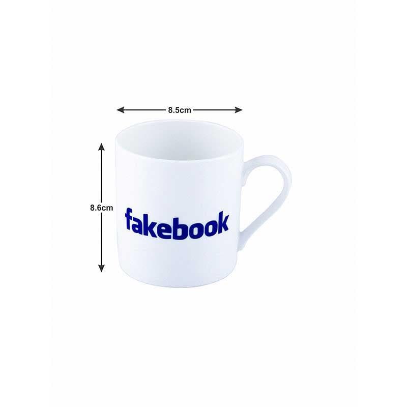 Fakebook Bone China Coffee Mug (350 mL Each) - Set of Two media 7