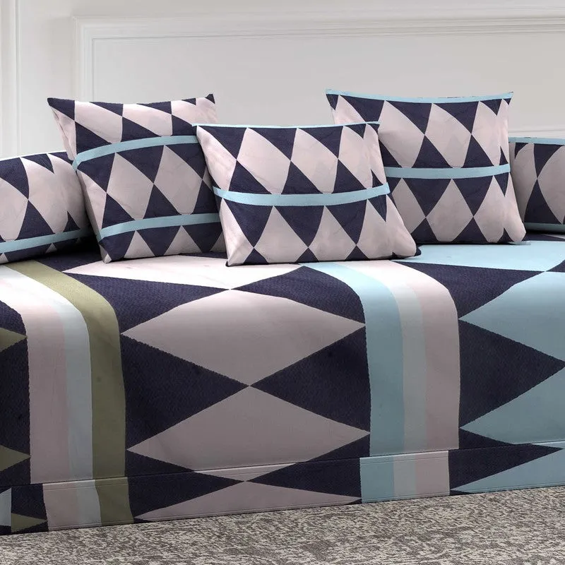 Hexira Printed Diwan Set - Six Piece Set media 4