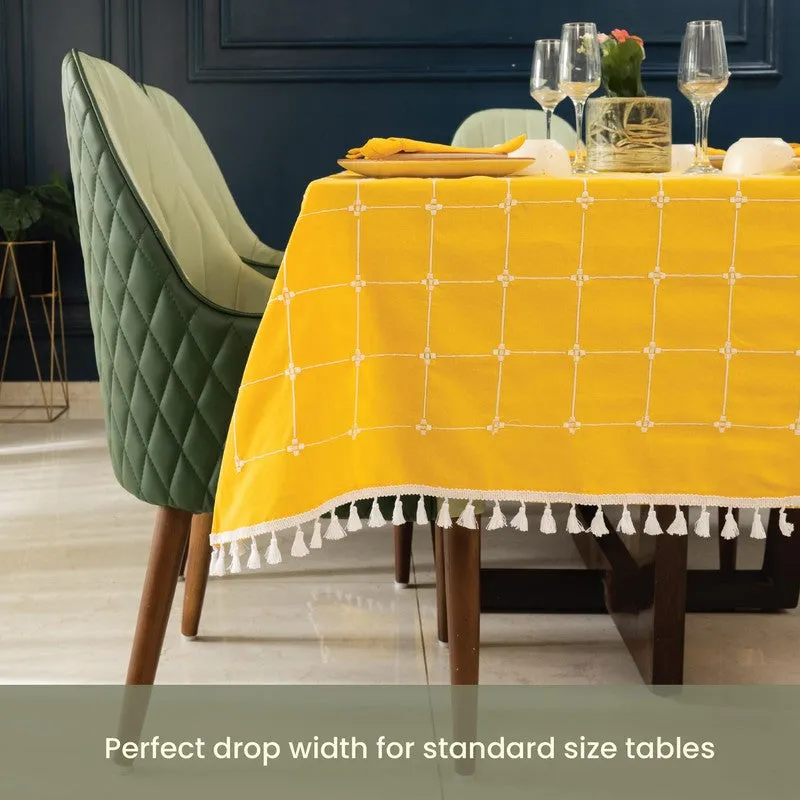 Aura Checks Table Cover - Yellow - 4