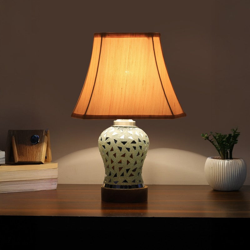 Liora Square Wooden Table Lamp - Multicolor