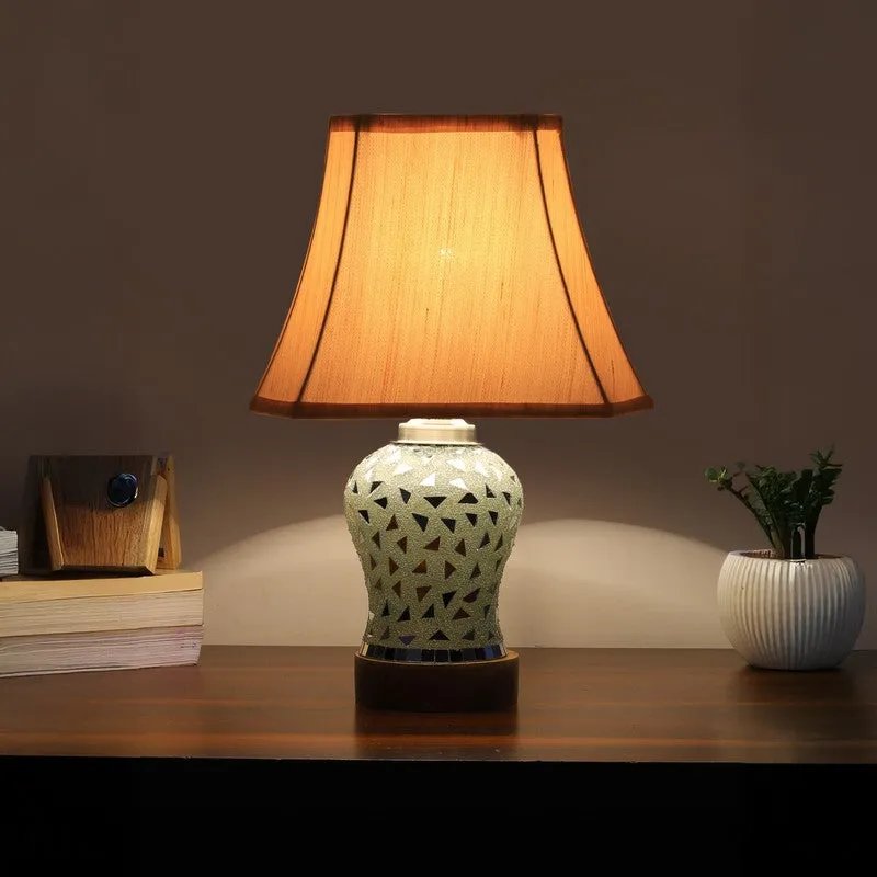Liora Square Wooden Table Lamp - Multicolor media 1