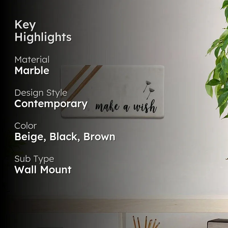 Make A Wish Marble Printed Wall Accent media 2