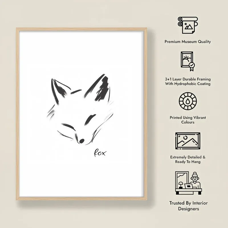 Fox Novo Archival Canvas Wall Art - Natural Brown Frame media 8
