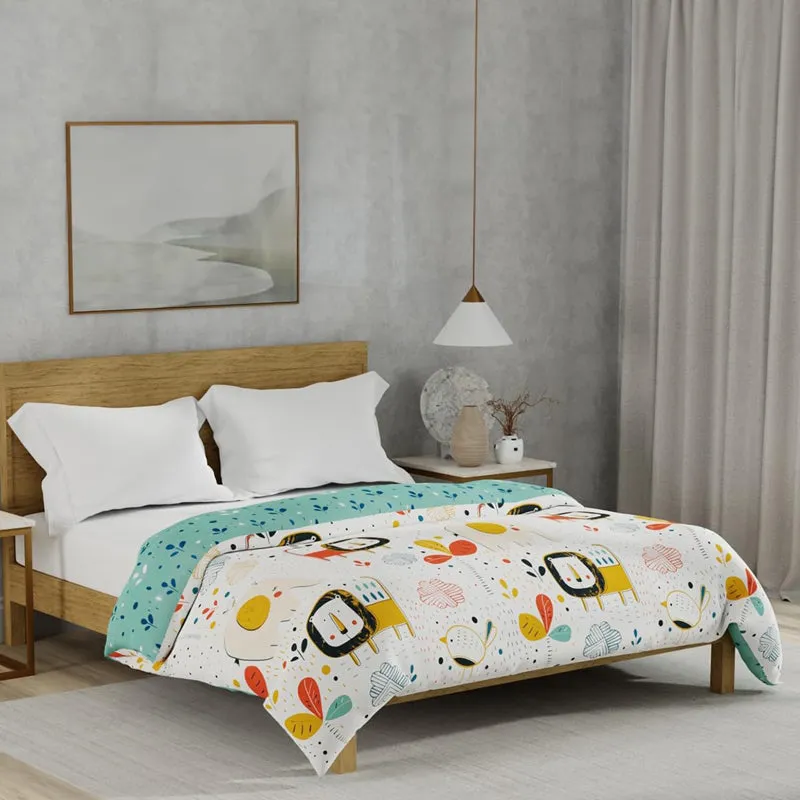 Urban Space Junglee Reversible Dohar (Pastel Blue) - 150 GSM media 1
