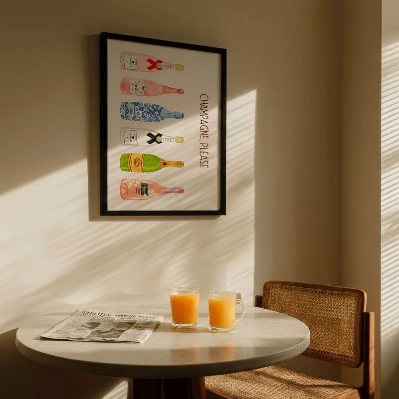 ChampagneBar Archival Canvas Wall Art - Black media 5