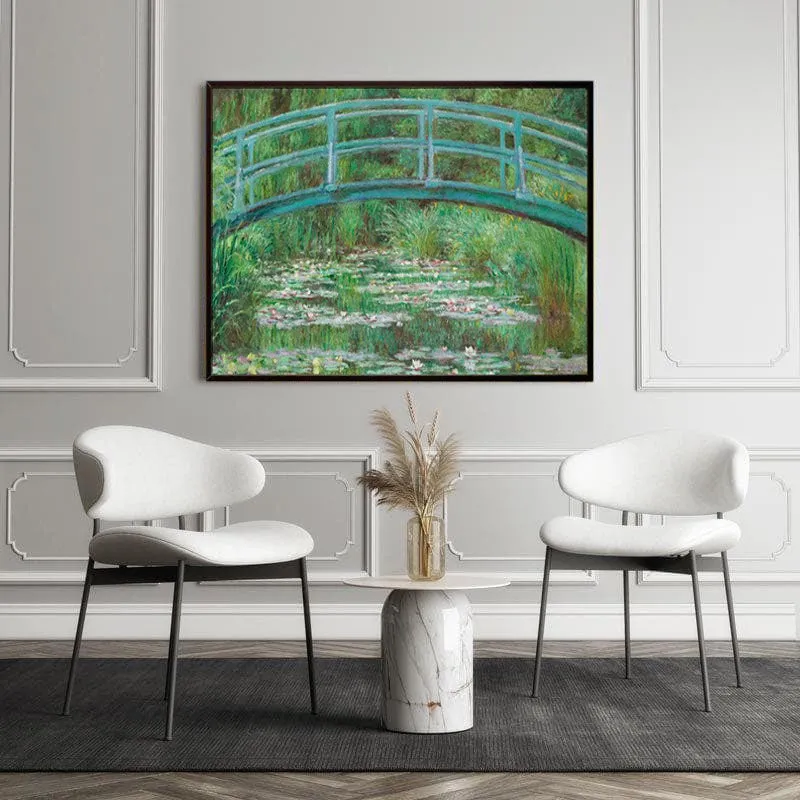 Monet impressionist Canvas Painting - Black Frame media 5