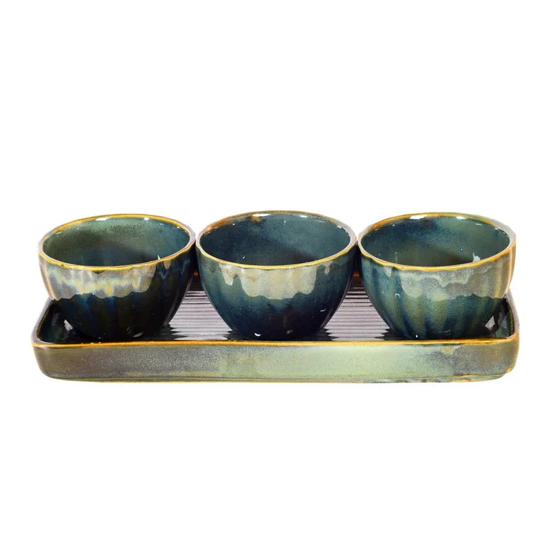 Infantof Ceramic Serving Bowl With Tray - Four Piece Set media 5