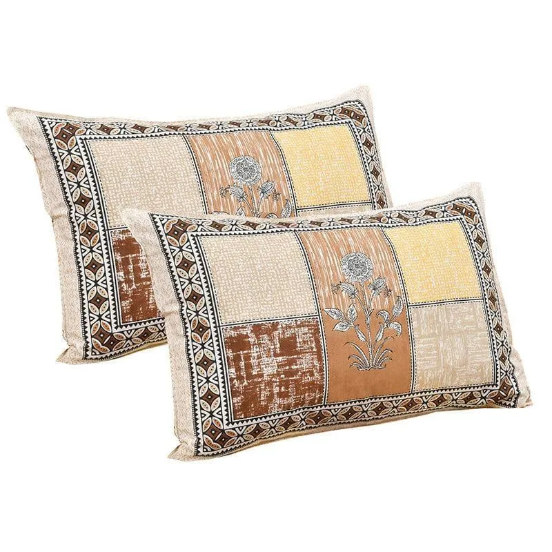 Girish Ethnic Cotton Bedsheet (Yellow) - 160 TC media 5