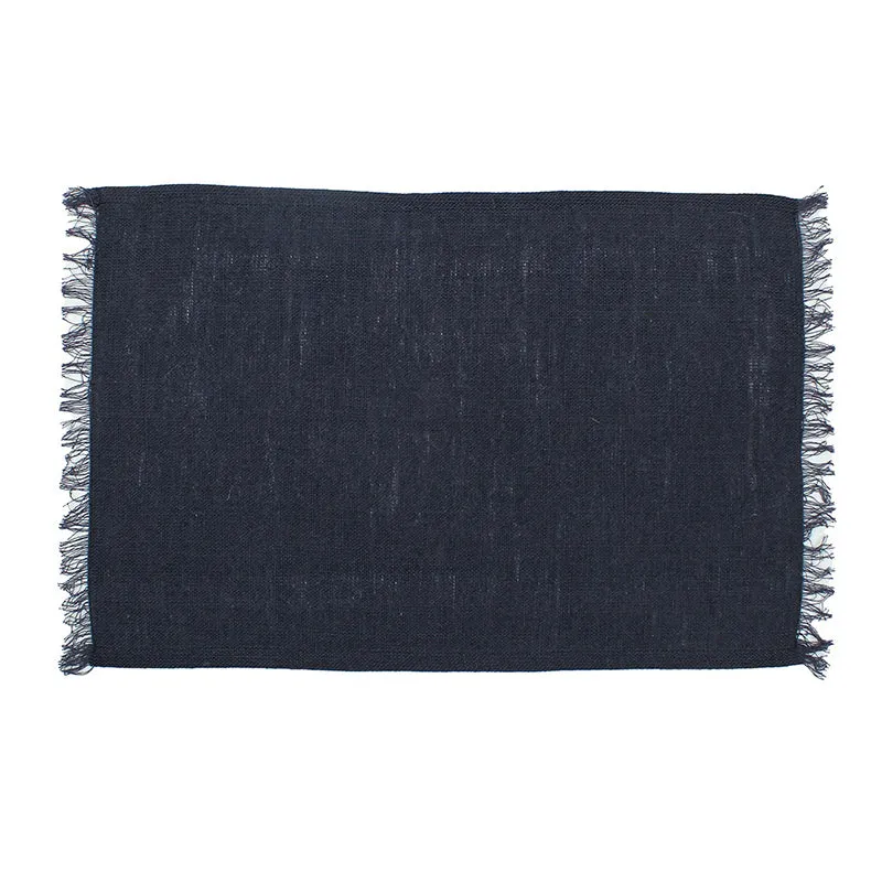 Opus Cotton Table Mat (Navy Blue) - Set Of Two media 3