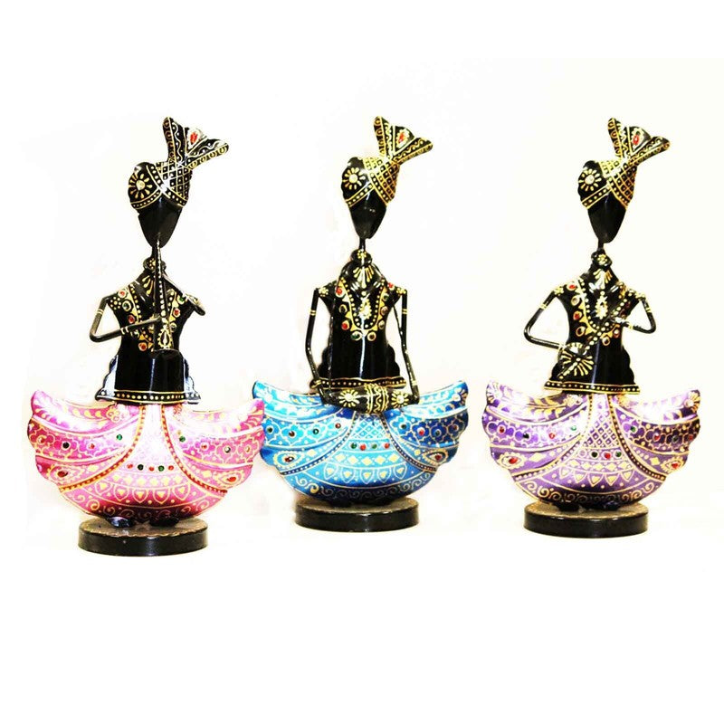 Rajasthani Musician Iron Trio Showpieces - Set Of Three media 3