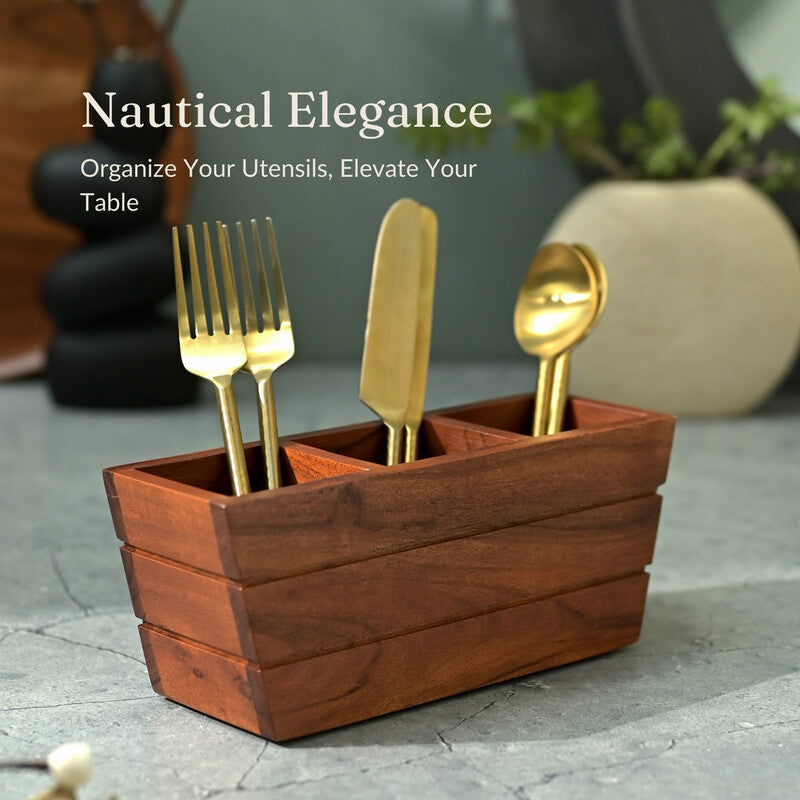 Juna Wooden Cutlery Holder