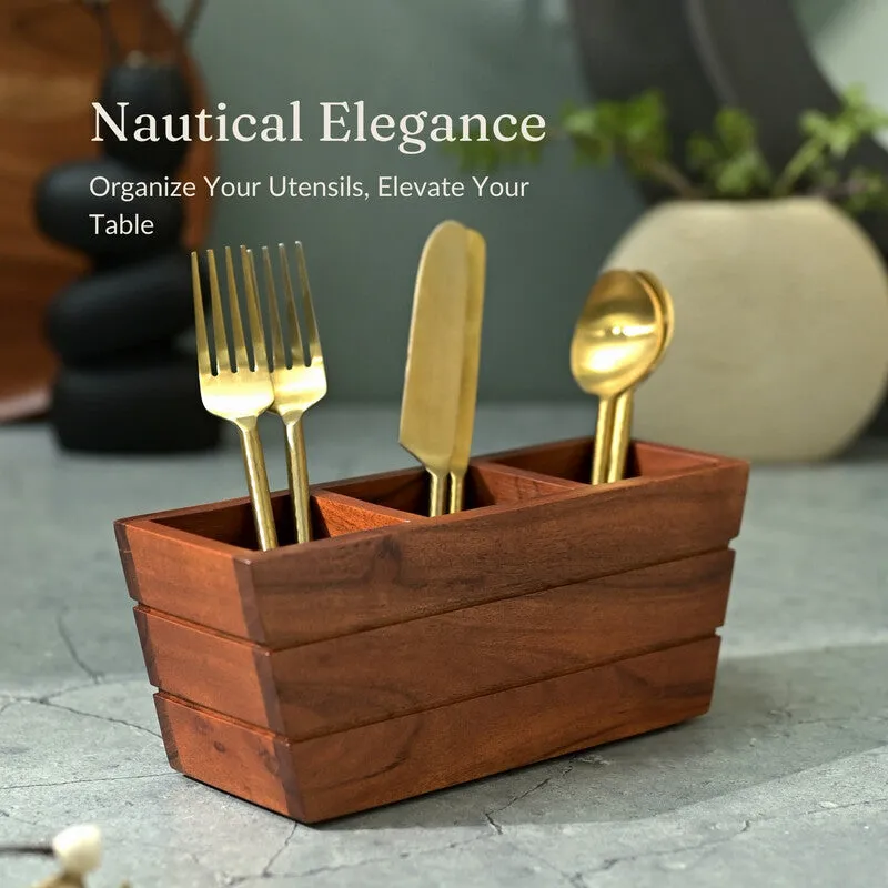 Juna Wooden Cutlery Holder media 1
