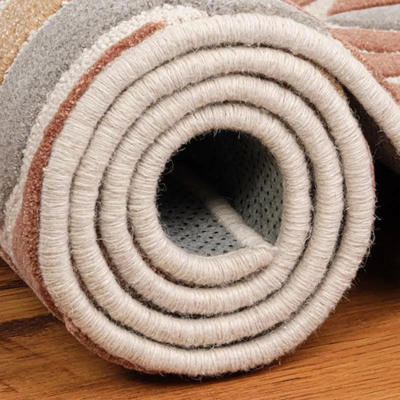 Elpis Hand Tufted Geometric Wool & Nylon Carpet - Blush Pink media 5