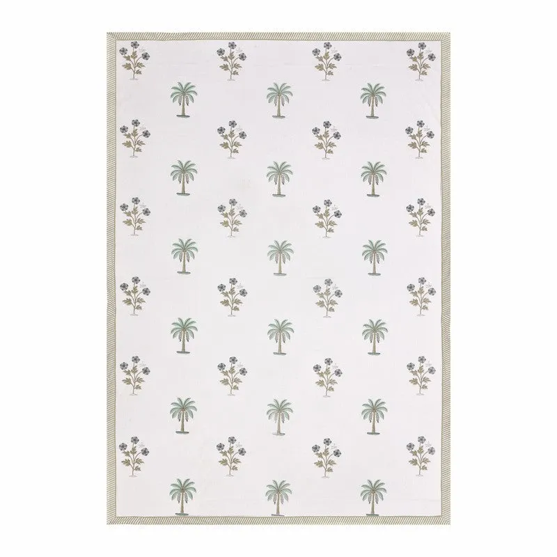 Haveli Space Cotton Bedsheet (White, Grey) - 180 TC media 4