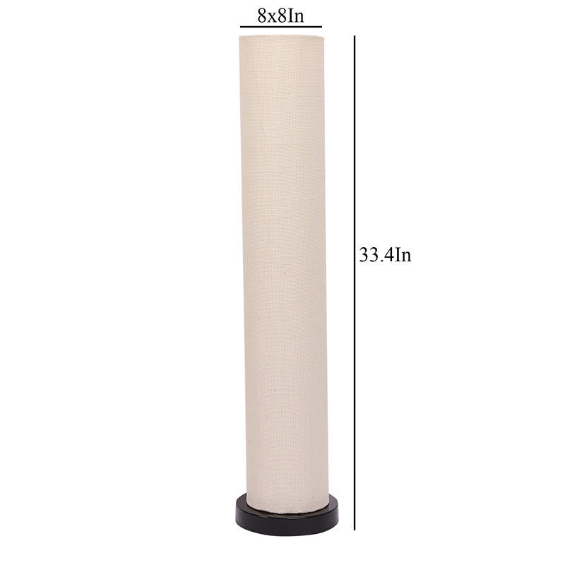 Eshe Wooden Tower Floor Lamp With Jute Shade - White media 5