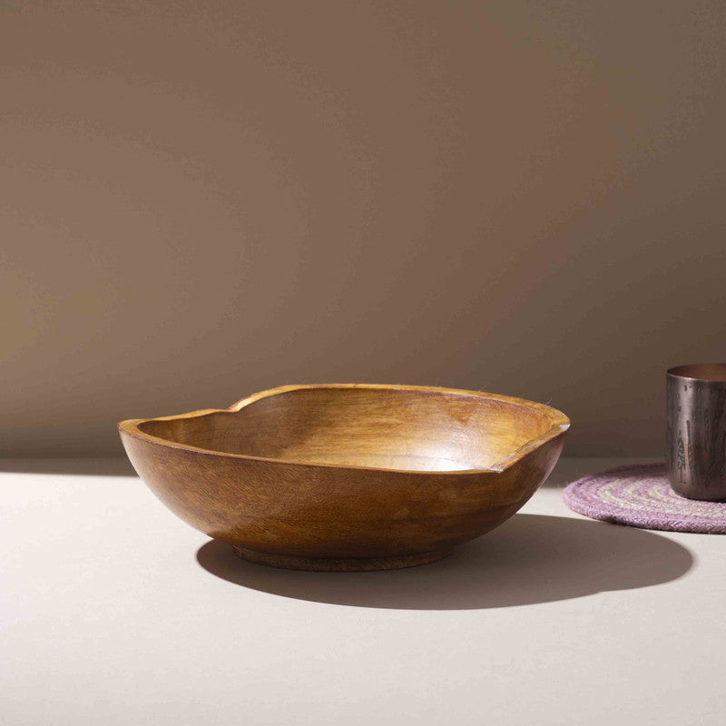 Sajiro Handcrafted Mango Wood Serving Bowl - 1250 mL