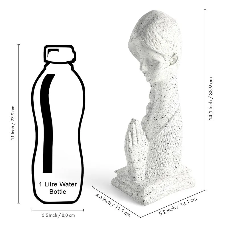 Praying Lady Resin Decorative Showpiece media 8