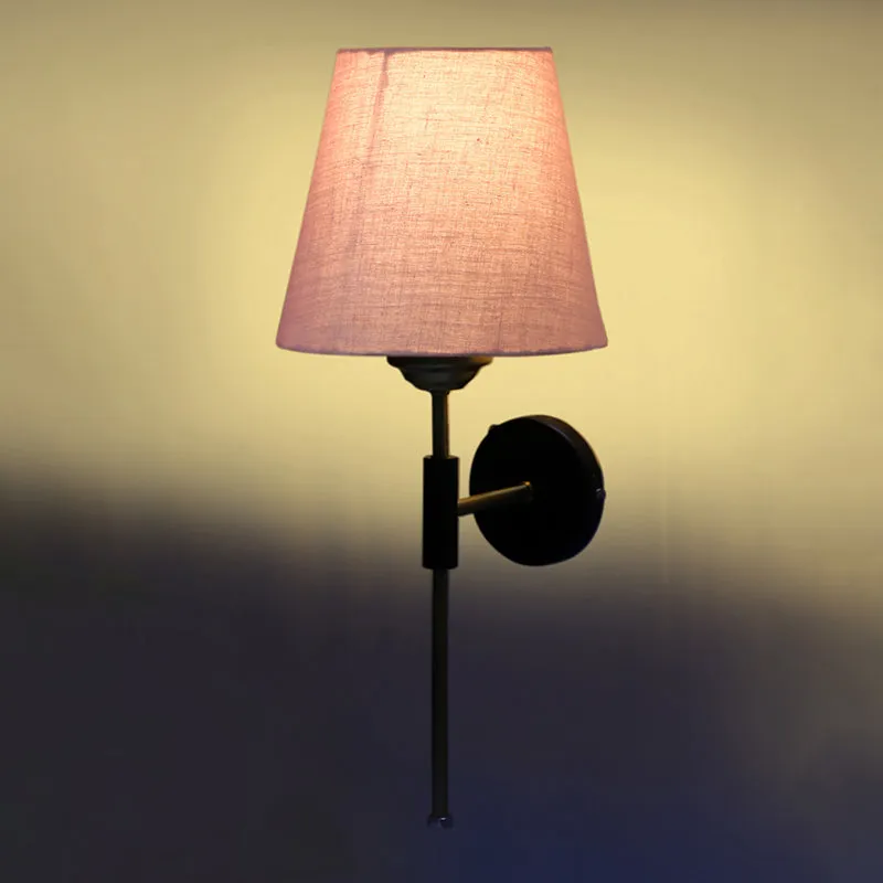 Beryll Steel & Cotton Wall Lamp - Beige media 5