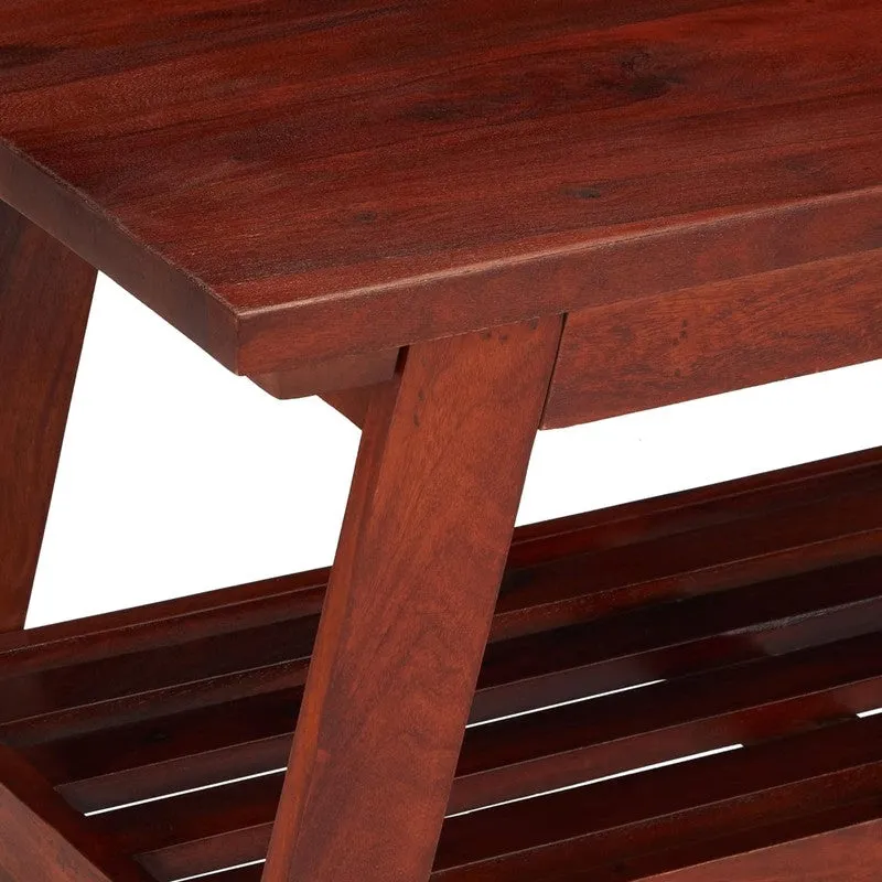 Axeron Sheesham Wooden Center Table - Rich Brown media 8