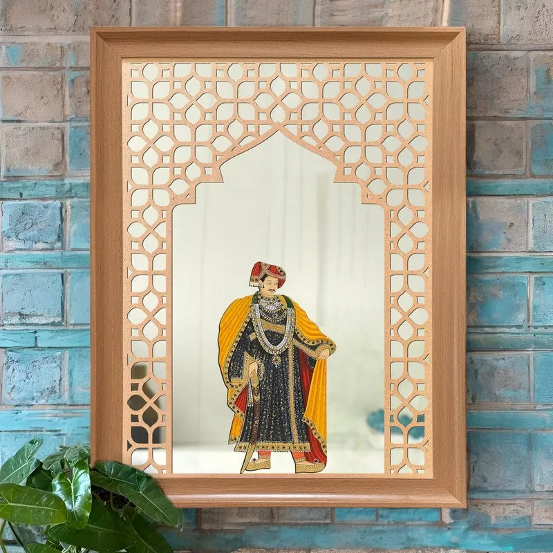Jharokha Madhubani Glass Wall Mirrors - Set Of Two media 7